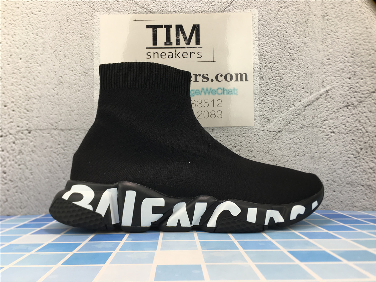 Balenciaga Speed Trainer Black Graffiti Sole